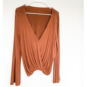 Rust orange American eagle shirt